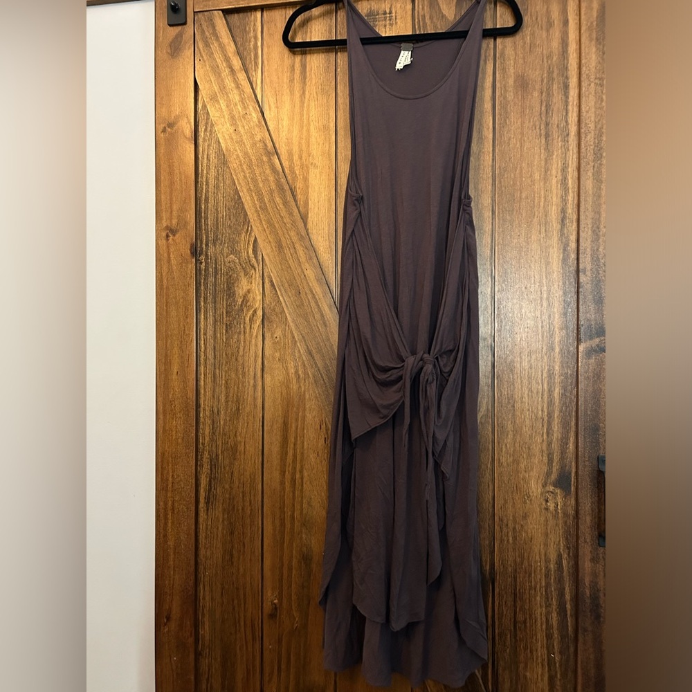 We the free midi dark grey cotton stretchy dress size large